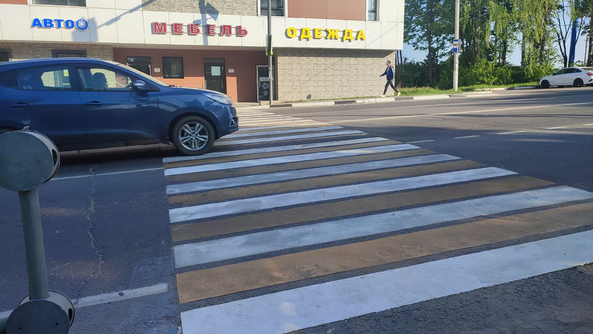 Кашира, дорожная разметка, пешеходный переход, лежачий полицейский