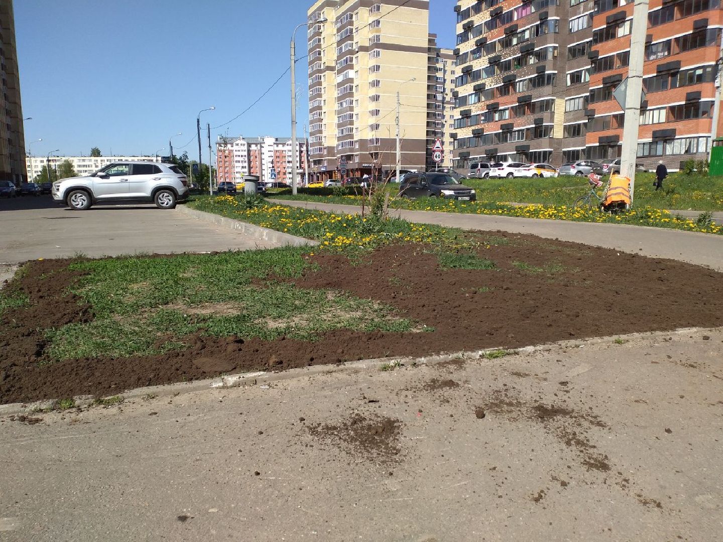 благоустройство, газон, Лосино-Петрвоский