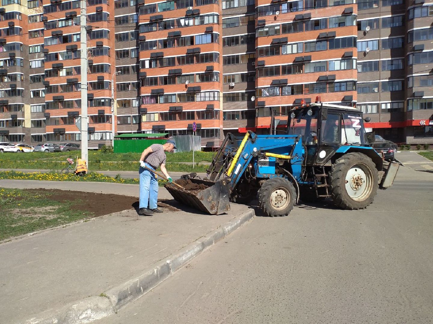 благоустройство, газон, Лосино-Петрвоский