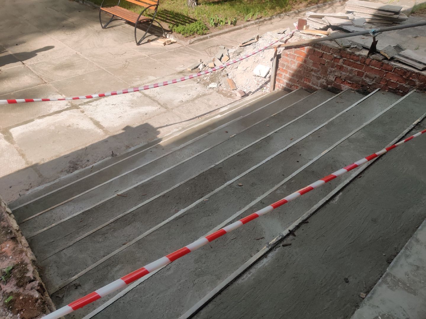 Красноармейск, Пушкинский, вход в стационар, ремонт, благоустройство