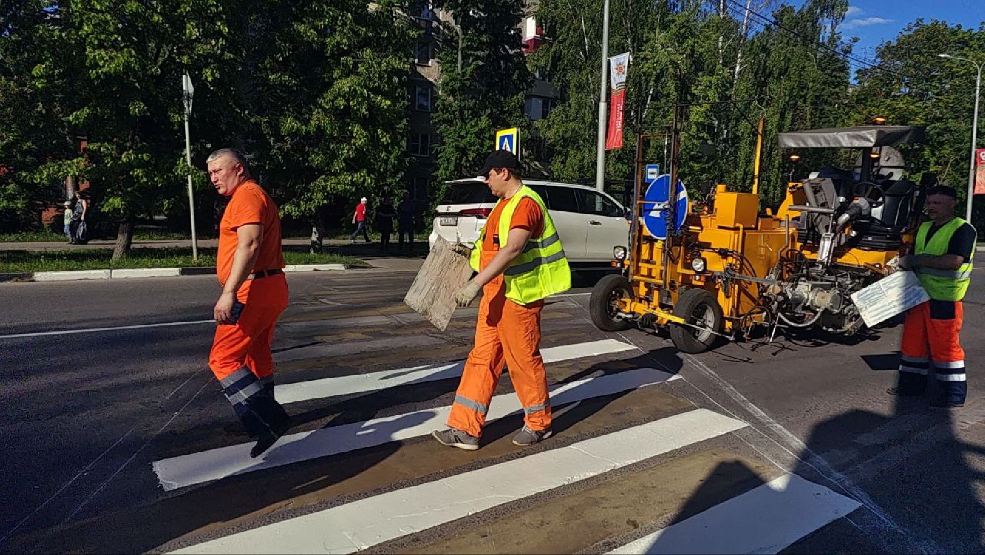 Дорожная разметка, Домодедово