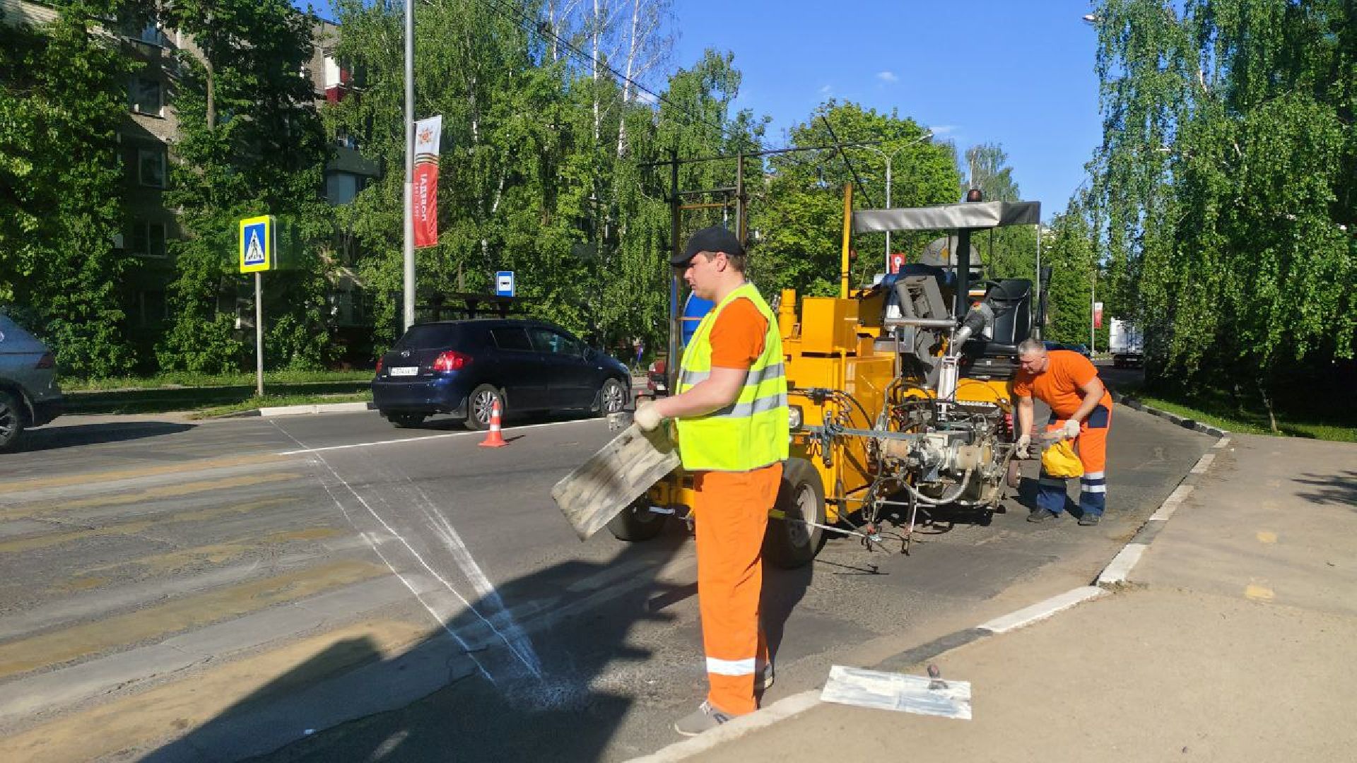 Дорожная разметка, Домодедово