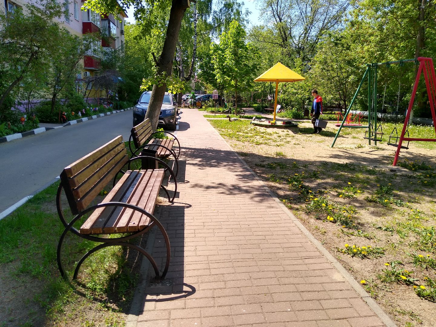 Раменское, ЖКХ, покраска скамеек