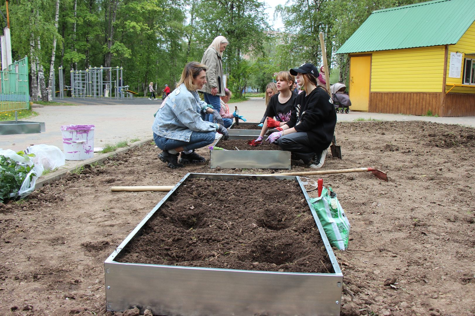 Лобня, парк, огород