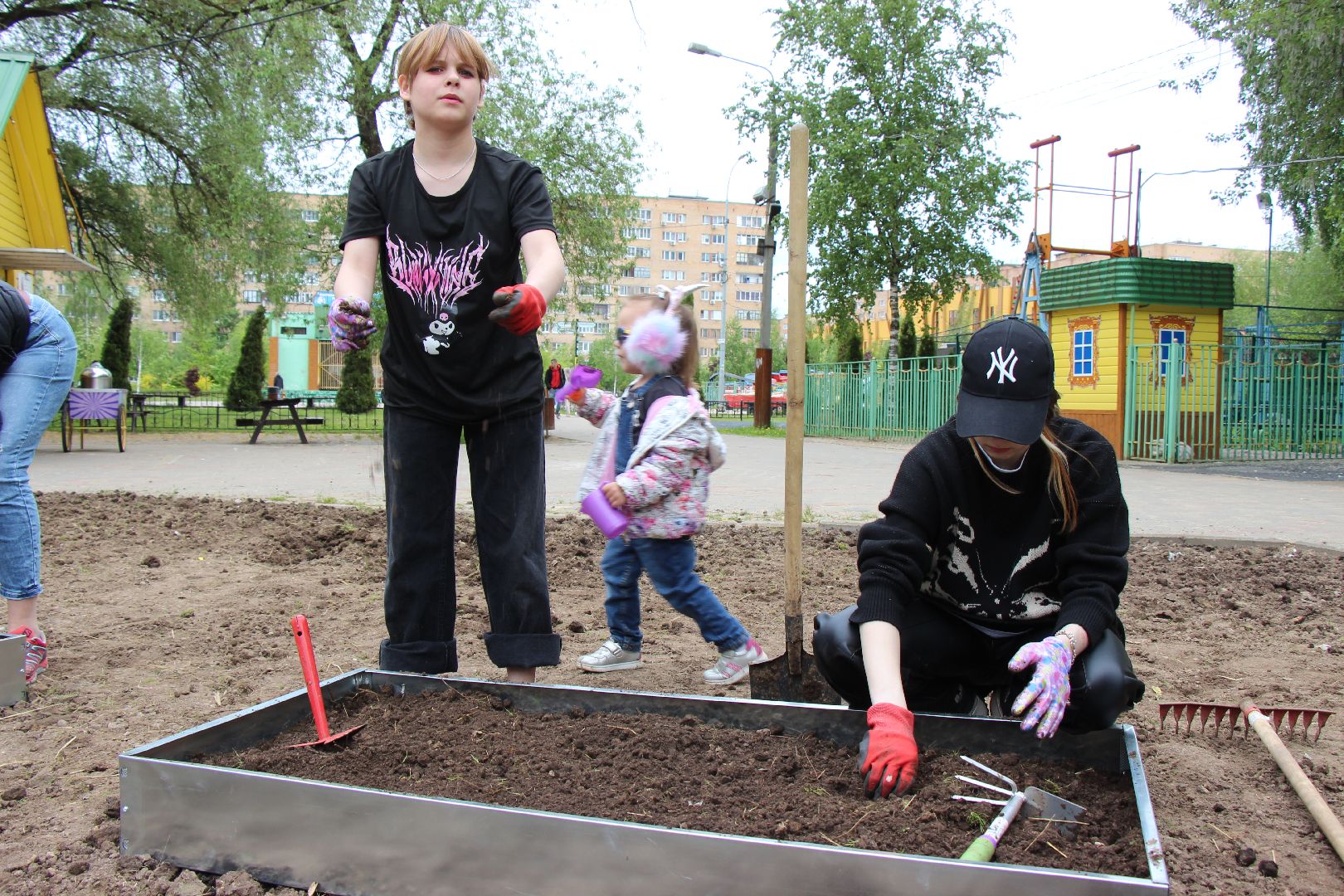 Лобня, парк, огород