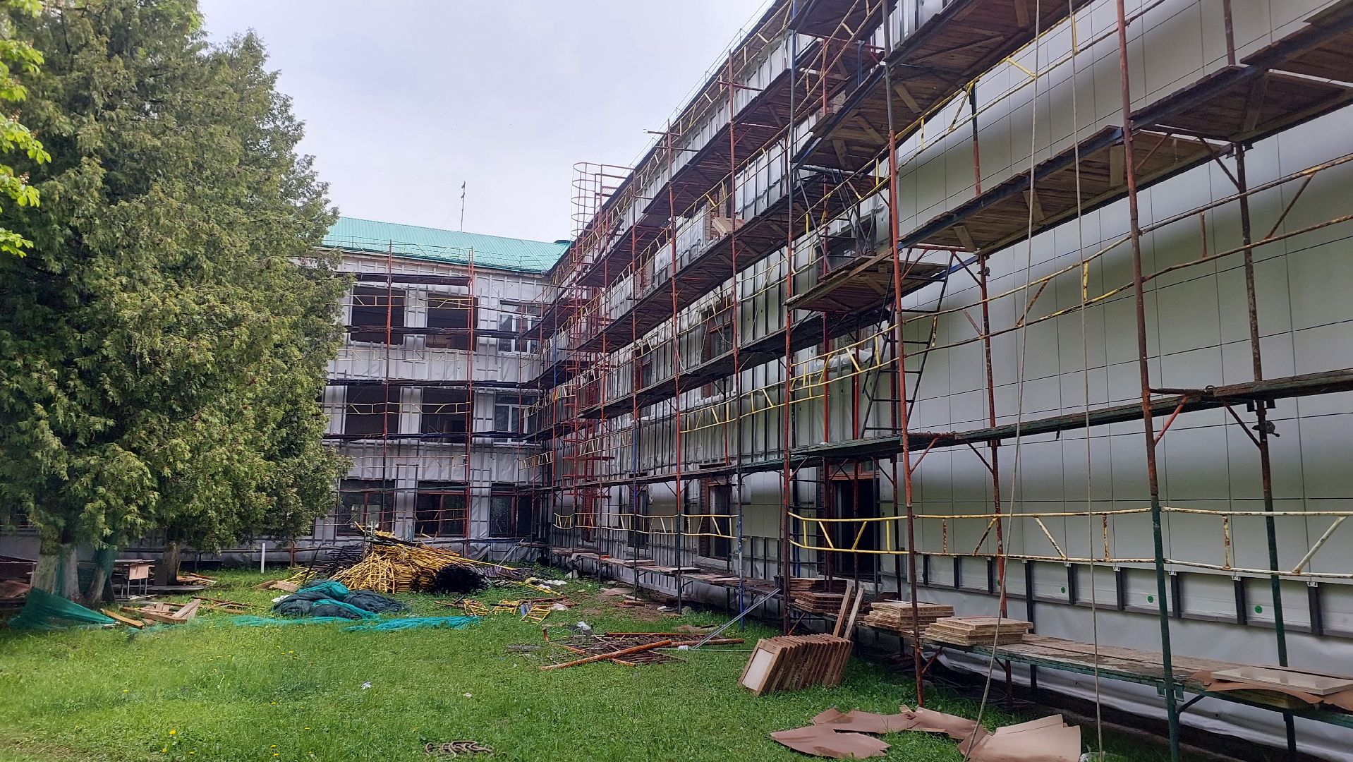 школа, строительство, образование, фасады, окна, штукатурка, серпухов,