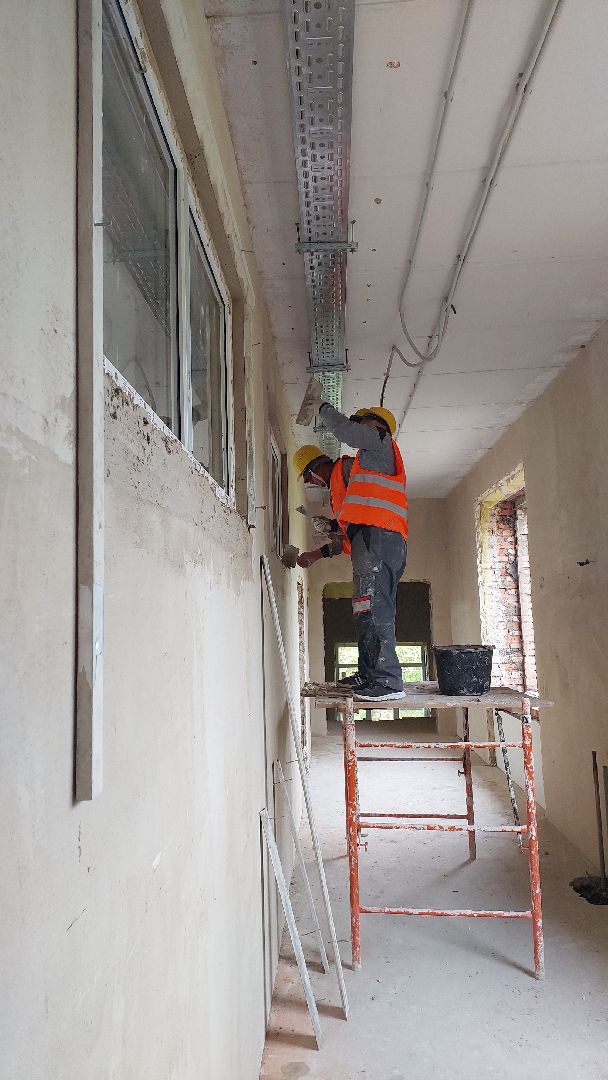 школа, строительство, образование, фасады, окна, штукатурка, серпухов,