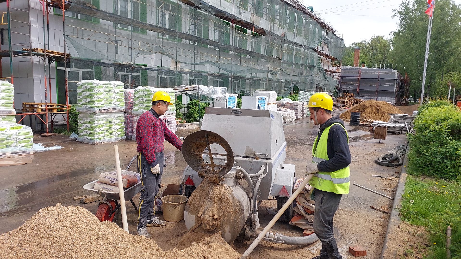 школа, строительство, образование, фасады, окна, штукатурка, серпухов,