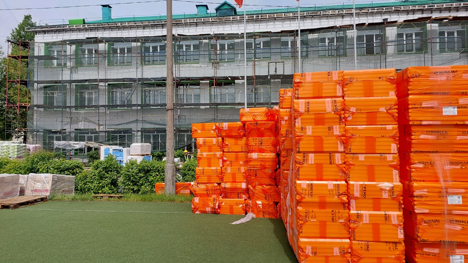 школа, строительство, образование, фасады, окна, штукатурка, серпухов,