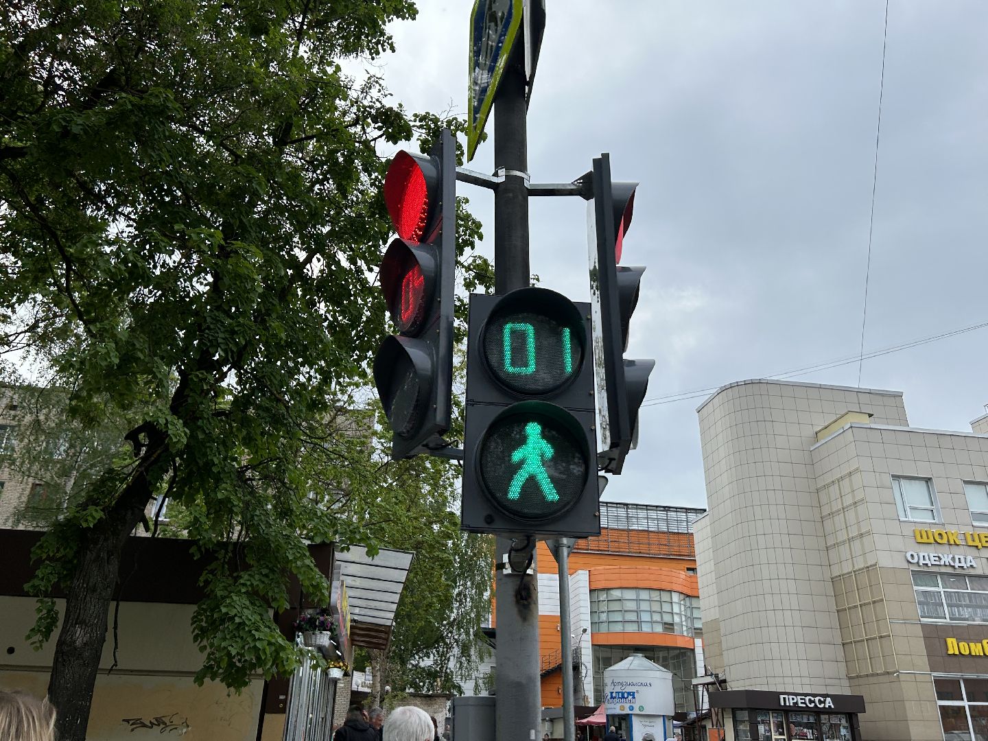светофор, пешеходный переход, Фрязино