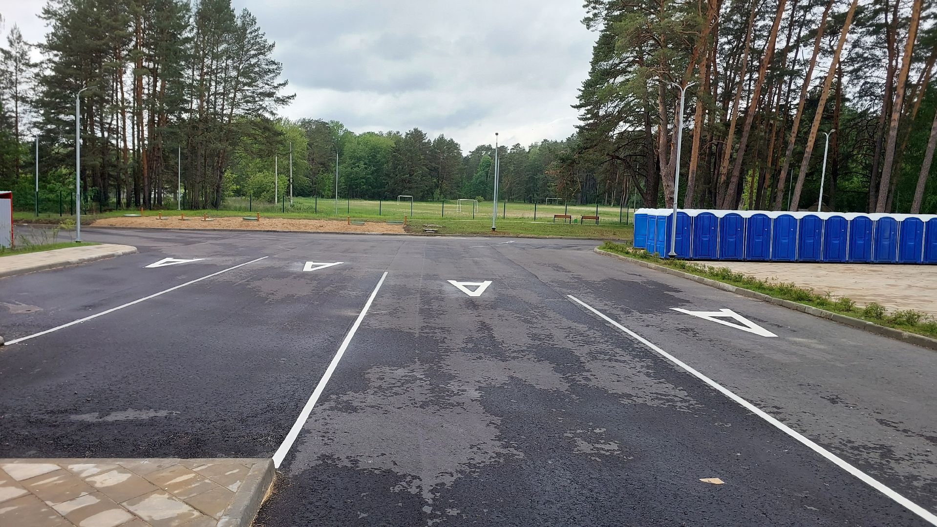 строительство, дорожная разметка, парковки, стадион, спартак, серпухов,