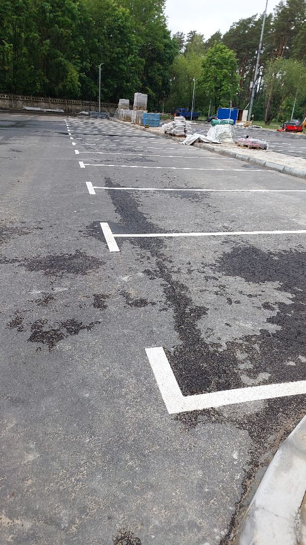 строительство, дорожная разметка, парковки, стадион, спартак, серпухов,