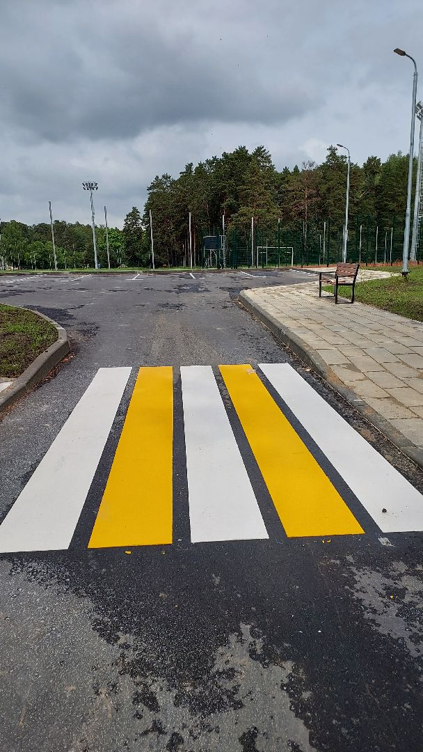 строительство, дорожная разметка, парковки, стадион, спартак, серпухов,