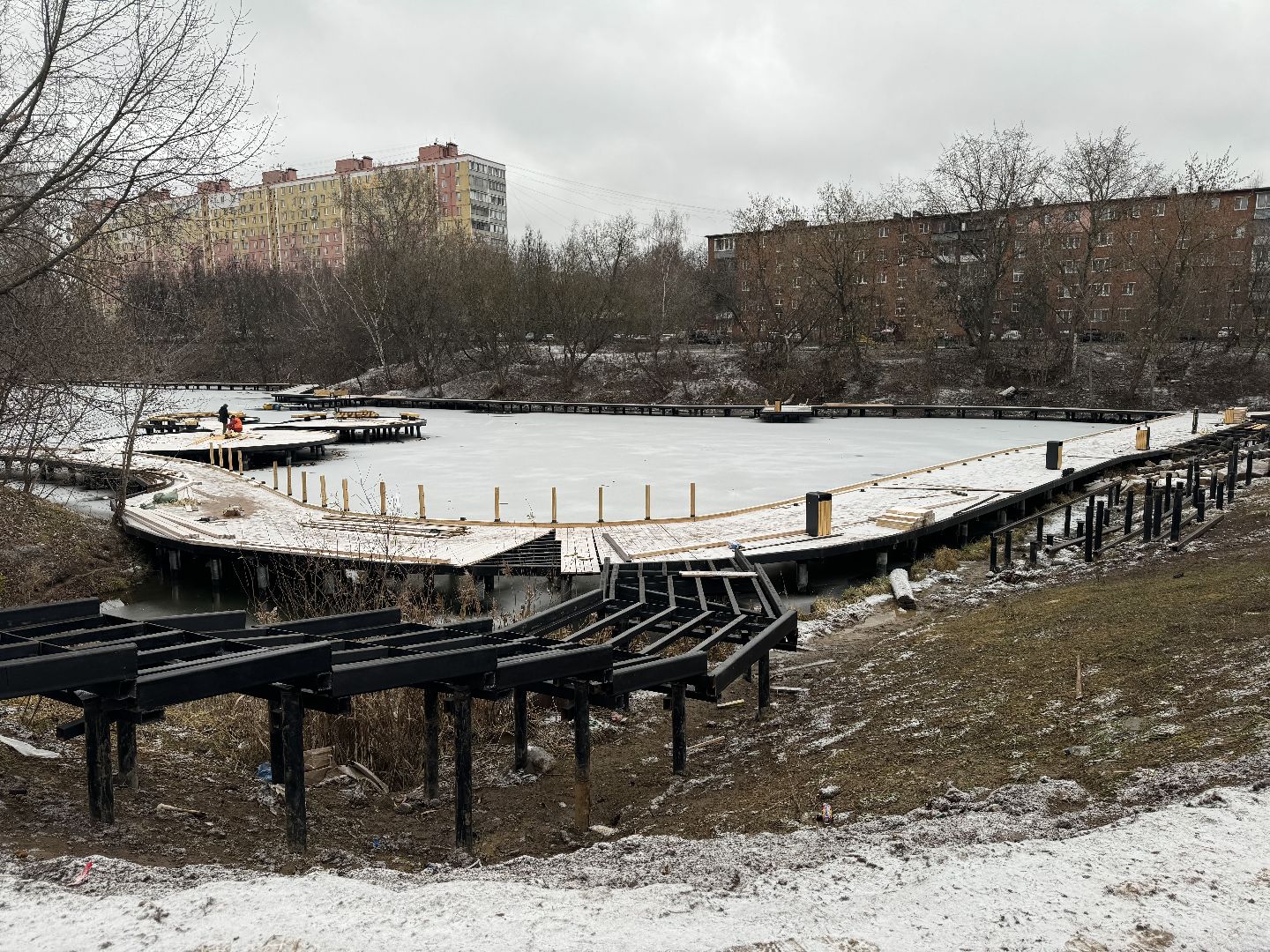 Благоустройство пруда