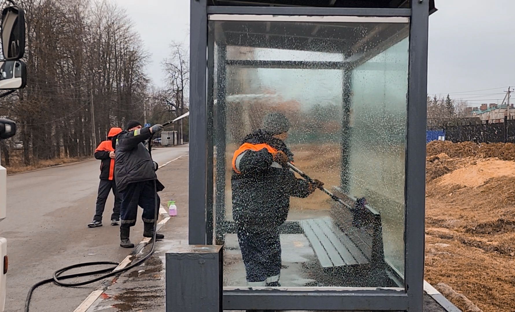Влажная уборка города