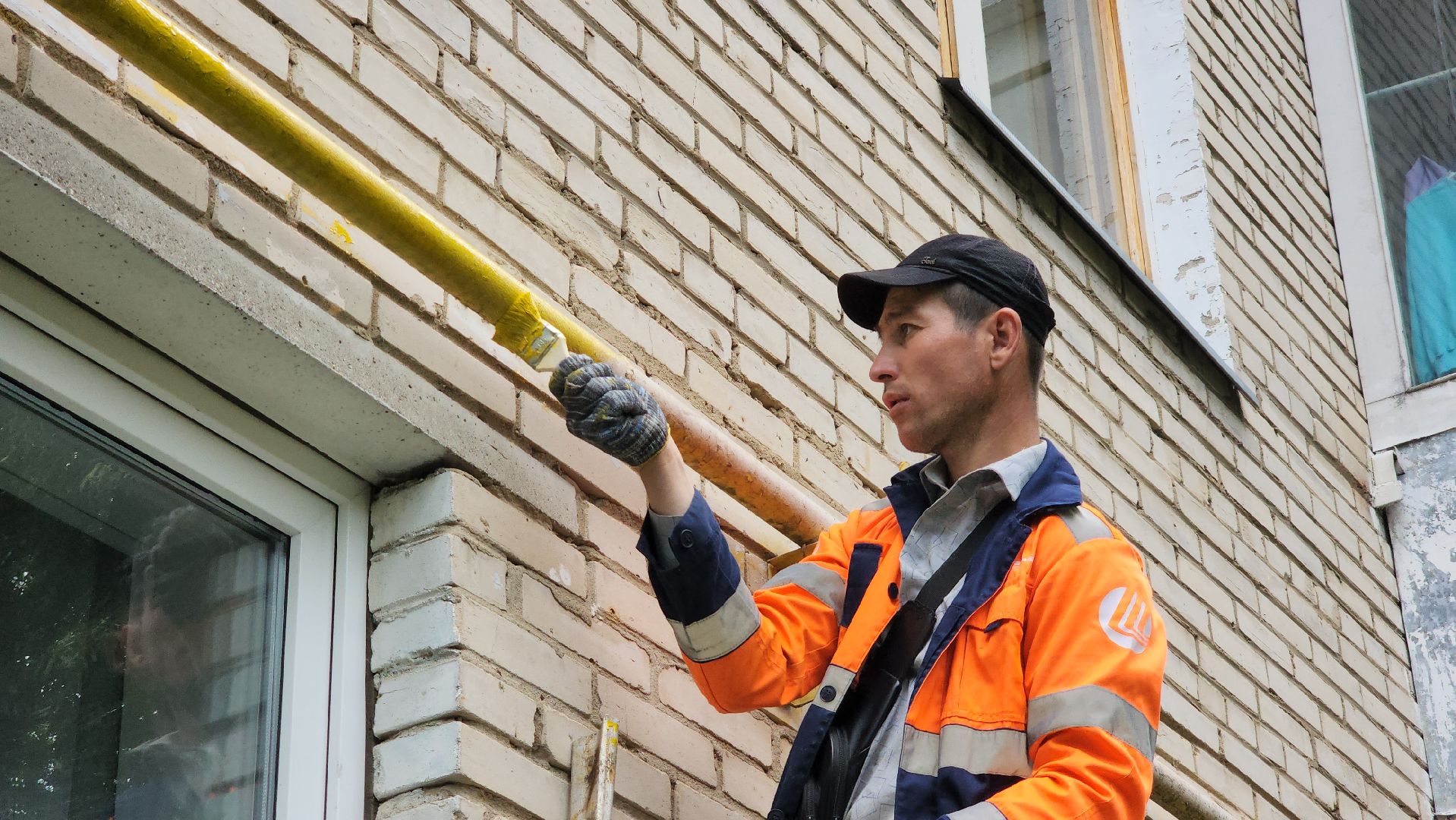 покраска газовых труб
