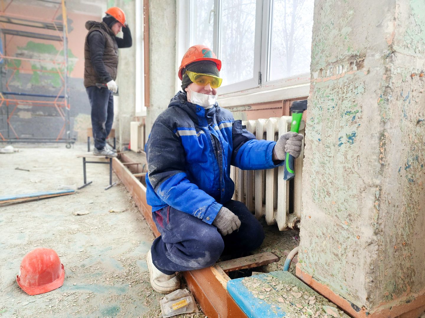 В Липицкой школе, где проходит капитальный ремонт, завершили демонтаж